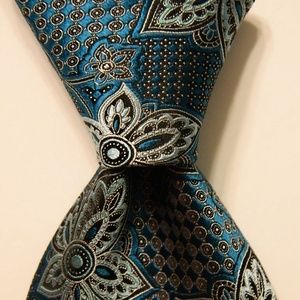ERMENEGILDO ZEGNA Men's Silk Necktie PAISLEY EUC